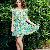 Newly Lotus Short Sleeve Printed Chiffon Dresses Blue Orange