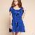 Newly Round Collar Slim Chiffon Dresses Blue Beige Brown