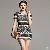Puff Sleeve Short Black Lace Dresses