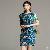 Short Sleeve A Shaping Dresses Blue