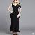 Summer Backless Charming Slit Long Dresses Black