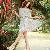 Summer Flower Printed Round Collar Chiffon Dresses Rose Blue Yellow