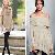 100% Cotton Midi Tunic Sweater, Cashmere Convertible Top