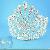 P9136, Tiara, Crown, Clear Crystal, Alloy, Silver Plated