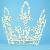 P9138, Tiara, Crown, Alloy, Clear Crystals