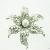 Brooch, Clear Crystal Clear White Pearls, Rhodium Plated, Dbh00756