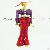 Fashion Brooch, Clear Crystal, Red Purple Enamel, Dbh00781