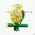 Fashion Brooch, Clear Crystal, Yellow Green Enamel, Electroplate Gold, Dbh00780