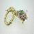 Snake Brooch, Clear Peridot Jet Crystals, Electroplate Gold, Dhb00817