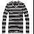 Mens Long-sleeve Sanded Dual Sand Stripe T-shirt High Quality Fabric The Cheapest Custom-made