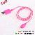 Pink Led Visible Sparkling Flat High Speed Sync Usb Data Lightning Cable For Iphone 5