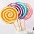 Rainbow Colors Round Flat Lollipop Candy