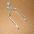 Chain Link Wire Mesh Fencing Accessory, 2-3 / 8 Inch Post Hinge