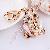 Cats Eye Stone Toad Bag Decoration Metal Keyring