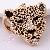 Rhinestone Tiger Head Bag Decoration Metal Keychains