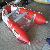 Ce Sports Inflatable Rescue Boats White And Red Diagonal