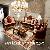 Sofa Leather Furniture Living Room Sets Antique Ff-138