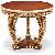 Wood Round Dining Table French Antique Ft-138