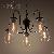 Big Black Chandelier Ceiling Pendant Light Lamp Fixture