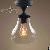Modern Vintage Black Glass Ceiling Hanging Lamp Shade Mini Simple Aisle Light