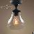 Modern Vintage Black Glass Ceiling Hanging Lamp Shade Mini Simple Aisle Light