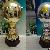 Shiny Gold Ceramic Soccer Trophies, Football Trophies, Recognition Awards, Trophy Awards