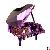 Crystal Wind Up Piano Shaped Music Box With Gold-plated Musical Movement