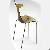 Mermaid Polycarbonate Chairs With Metal Legs , Transprent And Woven Pattern