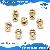 9mm Round Golden Metal Rivet Metal Knob Studs Trimming For Garments / Bags / Purse Decoration