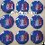 Buick Car Labeling Epoxy Resin Sticker In Blue Background