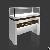 Elegant Wooden Glass Jewelry Showcase With Led Light