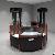 Shopping Mall Black Glass Jewelry Kiosk For Sale