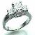 Diamond Ring -3 White Princess Cut Diamond Ring