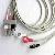 Compatible 3 Leads Ecg Cable , Snap Electrode