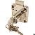 Zinc Desk, Drawer Lock, Ring Strike Plate, 11 / 16 Inch, 2 Keys