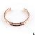 Grooved Cuff Bangles Coated Rose Gold For Girl Fashion Inner Circumference 65mm