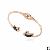 Hot Selling Swan Charm Easily Open Bangles Rose Gold Coated Stainless Steel Girl Fancy Bracelets