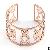 Imitation Jewelry Charm Stainless Steel Cuff Bangles Rose Gold Decorated Hollowed With Bear Image