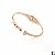 One Big Sparkling Zirconia Decorated High Quality Stainless Steel Rose Gold Lady Fashion Bangle