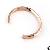 Slim Twisted Rose Gold Cuff Bangles Grooved