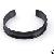 Stainless Steel Black Cuff Bangles For Women Fashion Inner Circumference 60mm