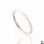 White Enamel Surface Decorated Stainless Steel Metal Thin Bangles Rose Gold Finish