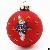 Glitter Red Glass Christmas Tree Ornament