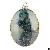 Peacock Oval Glass Christmas Tree Ornament For Christmas Decoration