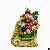 Santa Bear Glass Figurine Painting Christmas Decoration Hanging Ornament