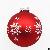 White Snowflake Red Glass Tree Ornament Glass Round Ball