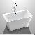 Glossy Solid Surface Acrylic Free Standing Bathtub Indoor Square Shaped Yx-761k