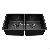 Double 50 / 50 Undermount Nano Black Stainless Kitchen Sink