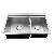 Double Bowl 60 / 40 Top Mount Stainless Steel Sink