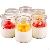 Clear Pudding Glass Jar